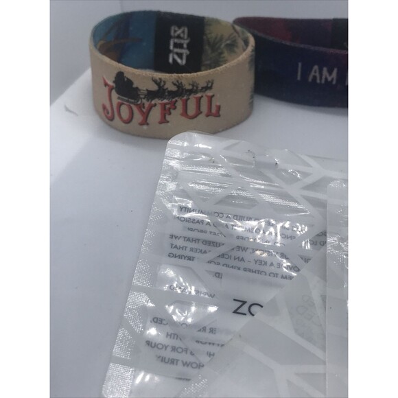 Zox Wristband Medium Lot Of 3 Used Joyful I Am Here Modern Muse Free Shipping - Picture 4 of 4